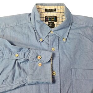 Colours Alexander Julian Mens XL Blue Chapel Hill Oxford Cotton ButtonDown Shirt
